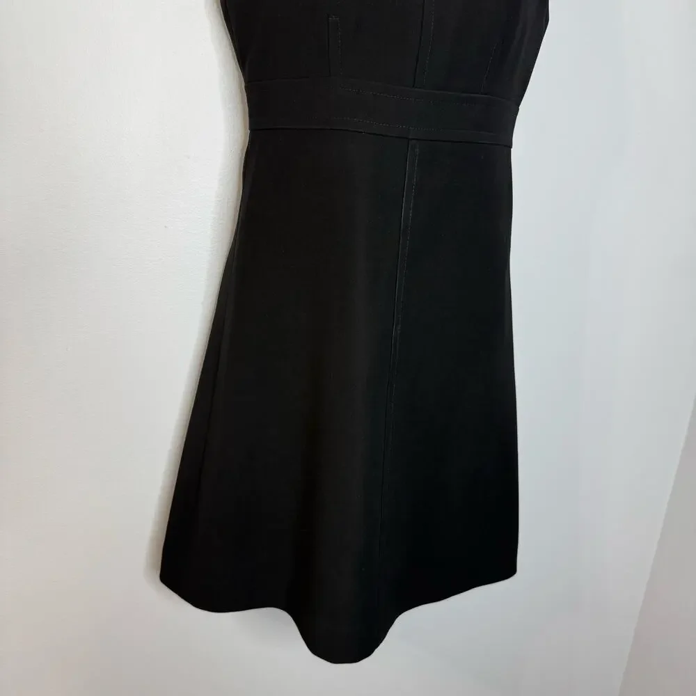 Louis Vuitton Uniformes Black A-line Mini Dress Classic Office Sz 32 - 2